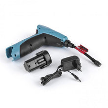 Laden Sie das Bild in den Galerie-Viewer, EASYmaxx Akku-Handkompressor mit LED-Beleuchtung - blau/schwarz