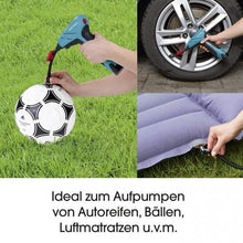 Laden Sie das Bild in den Galerie-Viewer, EASYmaxx Akku-Handkompressor mit LED-Beleuchtung - blau/schwarz