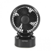 Laden Sie das Bild in den Galerie-Viewer, EASYmaxx Akku-Tischventilator - Einstellbarer Neigungswinkel - schwarz