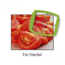 Laden Sie das Bild in den Galerie-Viewer, GOURMETmaxx Multi-Schneider Chop-Genie - 4 Schneideinsätze - weiß/limegreen